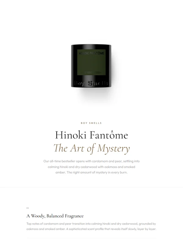 Minimal template - Hinoki Fantome Candle