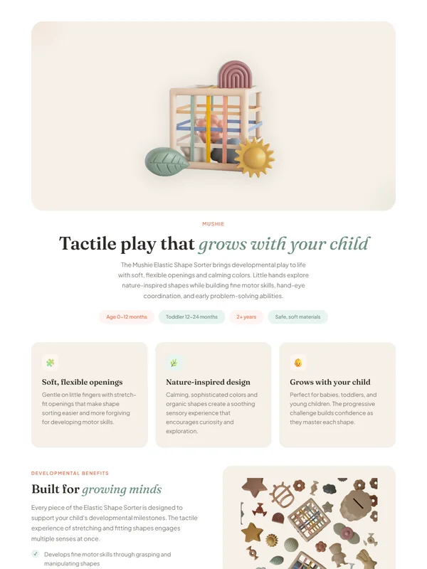 Organic template - Elastic Shape Sorter