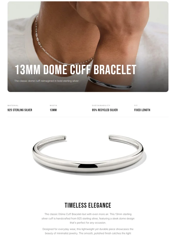 Studio template - Dome Cuff Bracelet